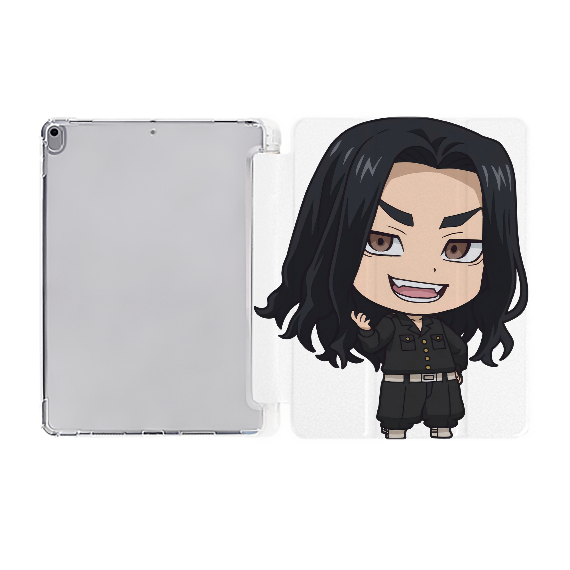 （画像用） 東京リベンジャーズ Tokyo Revengers IPad ケース ペン収納付き 三つ折りスタンド PUレザー×シリコン 対応機種9.5/10.5/10.9インチ